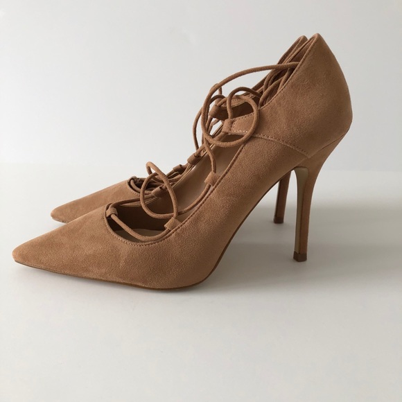 Aldo Tie Up Pointed Toe Heels - Picture 3 of 6